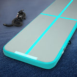 Everfit Green 3x1M Inflatable Air Track Gymnastics Mat with Electric Pump - Close-Up Angle