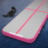 Everfit 3M Inflatable Air Track Mat with Electric Pump - Pink Tumbling Gymnastics Set