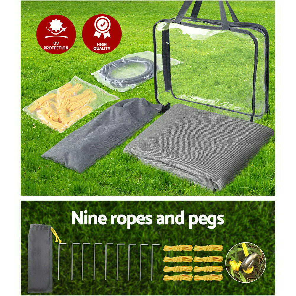 Caravan Awning Privacy Screen 4.3M x 1.95M Side Shade Shield