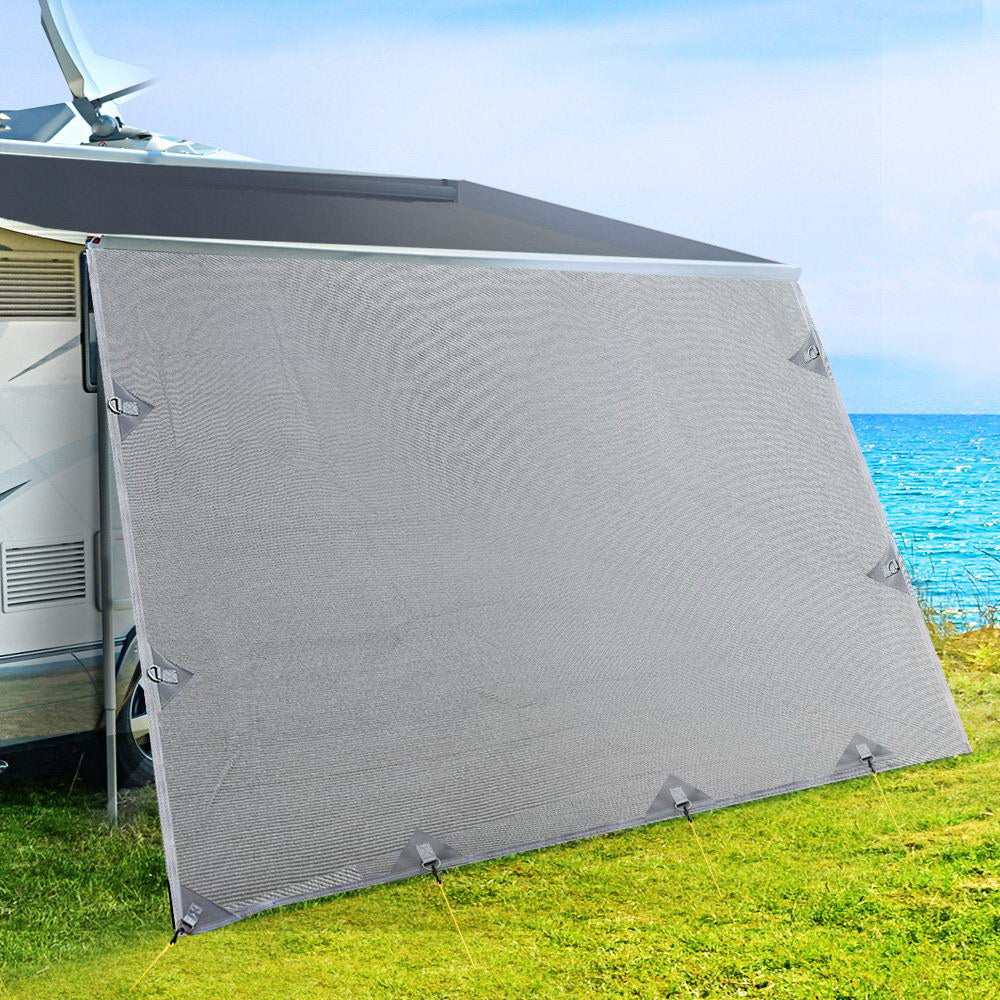 Caravan Awning Privacy Screen 4.3M x 1.95M Side Shade Shield