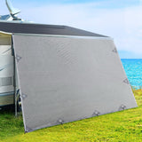 Caravan Awning Privacy Screen 4.3M x 1.95M Side Shade Shield - Close-Up Angle