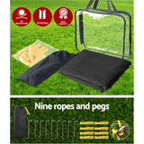 Black Caravan End Screen - 1.95 x 2.2M Adjustable Privacy and UV Shield for Outdoor Adventures - Rear View