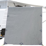 Caravan End Screen - 2.1m x 1.8m Privacy Shade for Roll Out Awnings - Front View