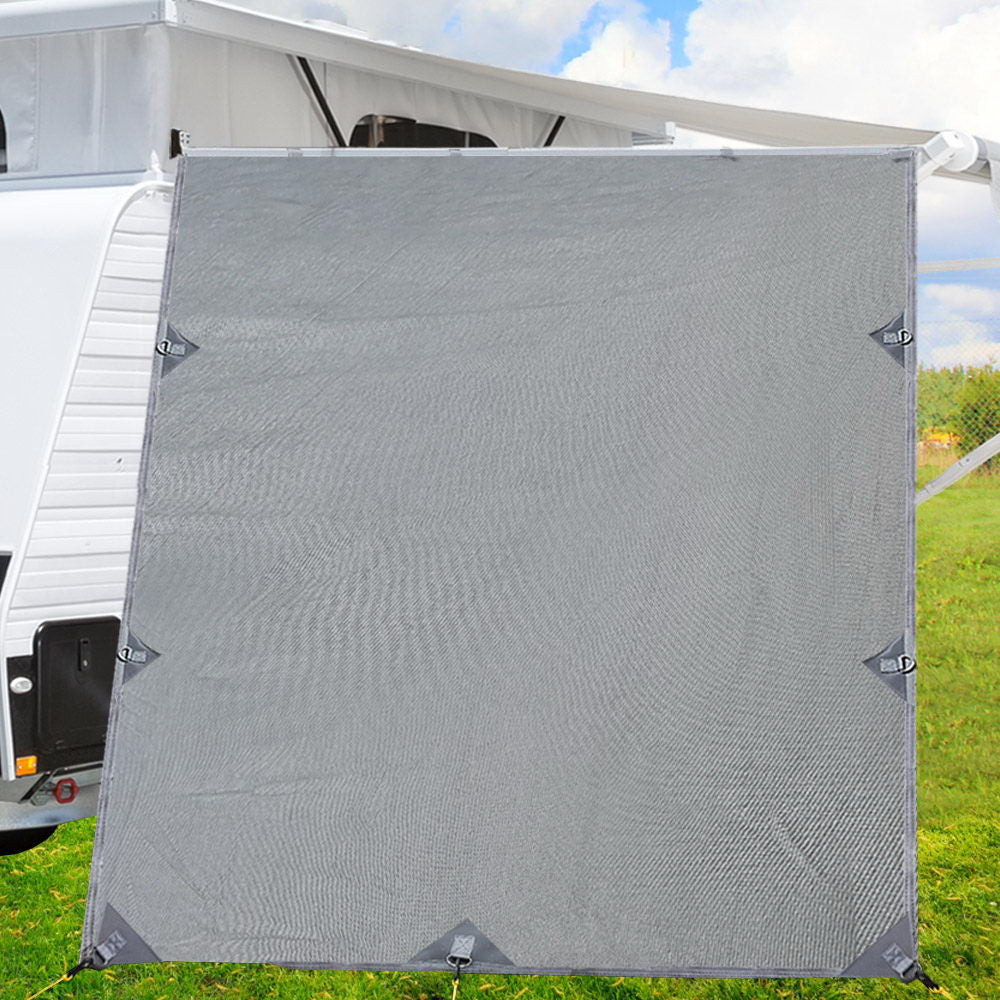 Caravan End Screen - 2.1m x 1.8m Privacy Shade for Roll Out Awnings