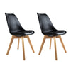 Artiss Set of 2 Padded Dining Chair - Black