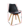 Artiss Set of 2 Padded Dining Chair - Black