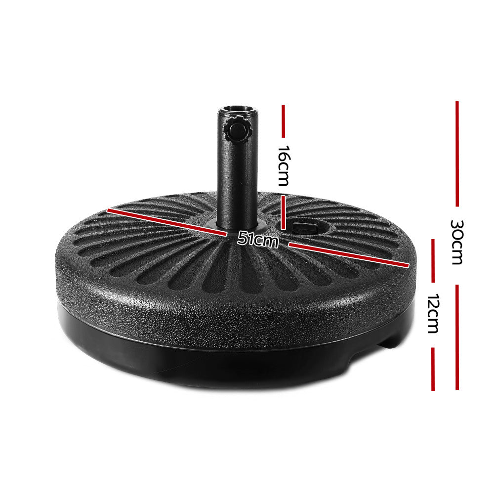 Heavy-Duty Outdoor Umbrella Base Pod for Patio with Sand/Water Fill Option
