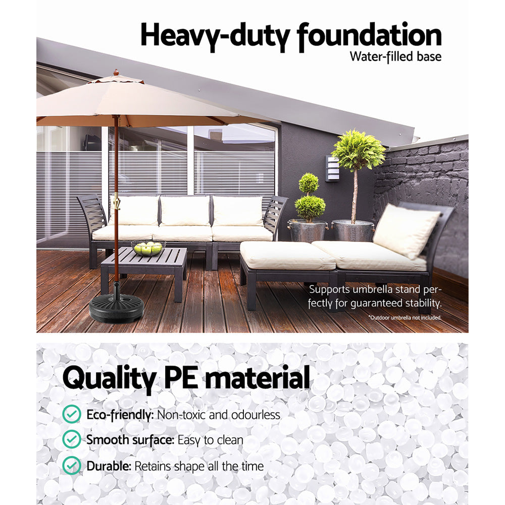 Heavy-Duty Outdoor Umbrella Base Pod for Patio with Sand/Water Fill Option