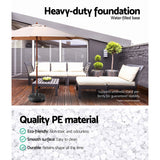 Heavy-Duty Outdoor Umbrella Base Pod for Patio with Sand/Water Fill Option - 45-Degree Angle