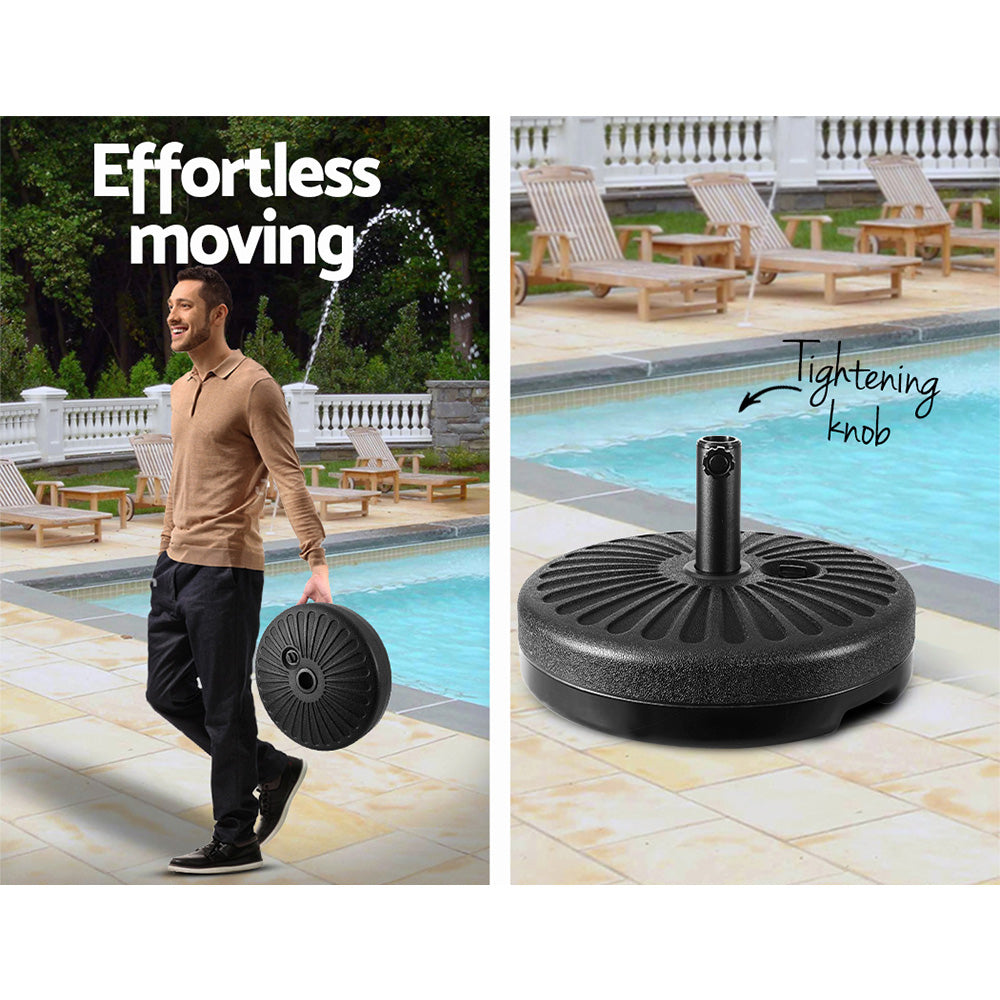 Heavy-Duty Outdoor Umbrella Base Pod for Patio with Sand/Water Fill Option