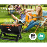 Grillz Portable Charcoal BBQ Grill for On-the-Go Outdoor Cooking - Close-Up Angle