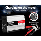 12V 20 Amp Smart Battery Charger for Cars, ATVs, Boats, and Motorcycles - Side View