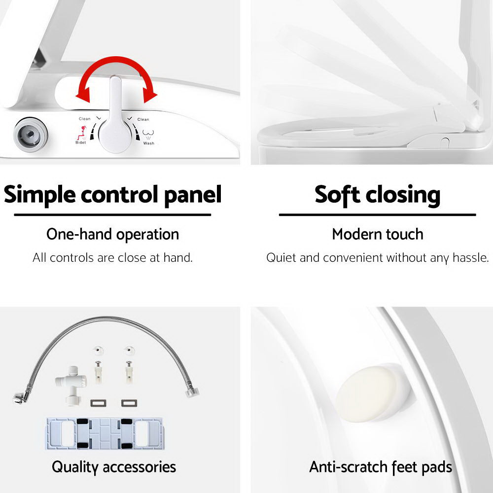 Cefito White Non-Electric Bidet Toilet Seat for Enhanced Hygiene