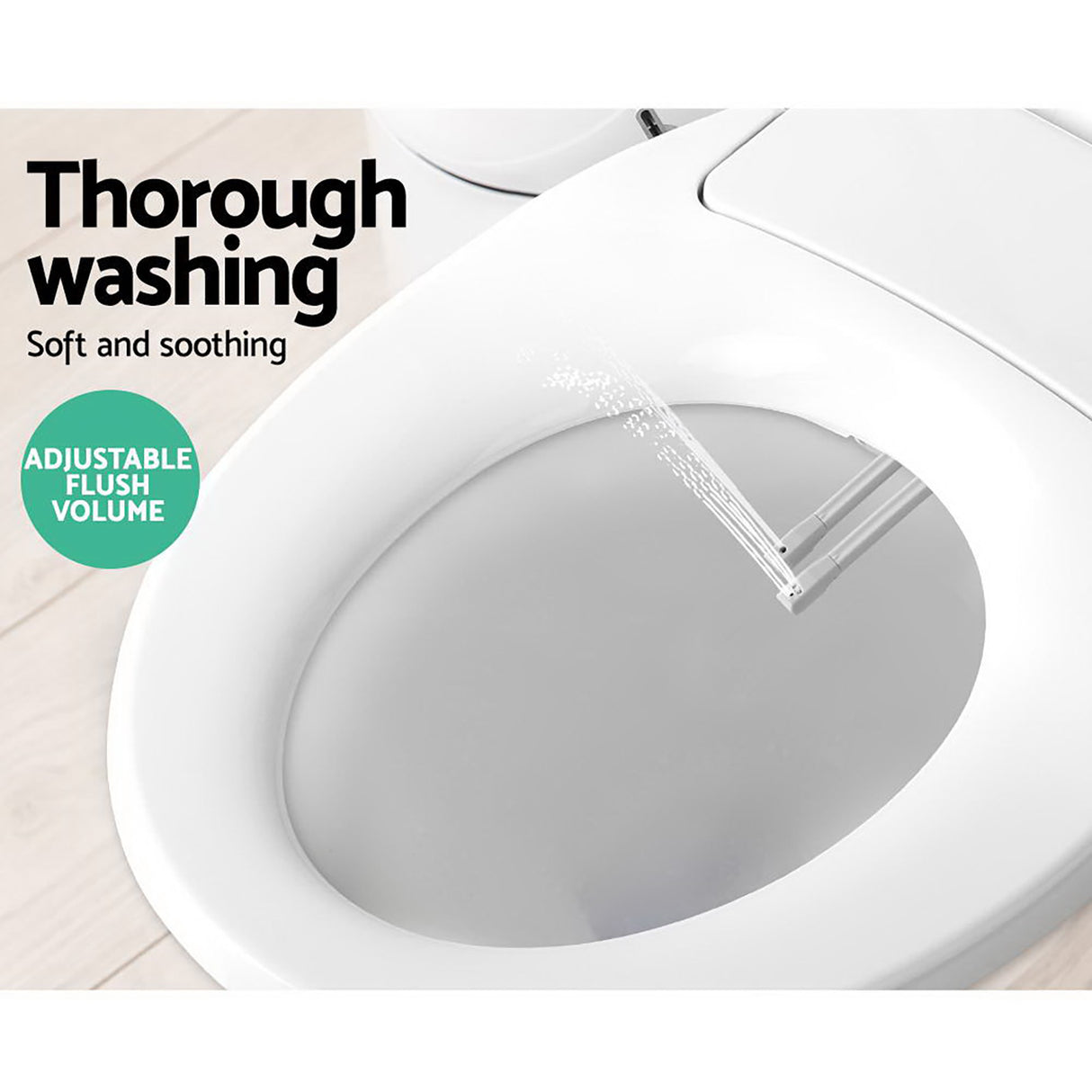 Cefito Adjustable Manual Bidet Toilet Seat with Self-Cleaning Nozzles