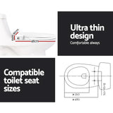 Cefito Adjustable Manual Bidet Toilet Seat with Self-Cleaning Nozzles - Close-Up Angle