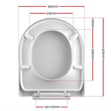 Cefito Universal Soft-Close Toilet Seat Cover - Durable U Shape Bathroom Essential - Side View
