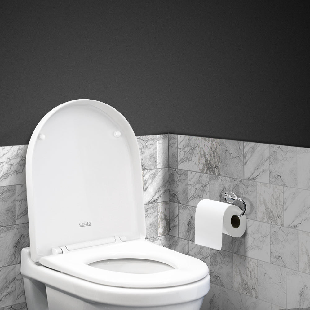 Cefito Universal Soft-Close Toilet Seat Cover - Durable U Shape Bathroom Essential