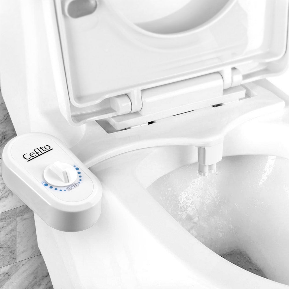 Cefito Manual Bidet Seat with Dual Nozzles for Enhanced Hygiene and Easy Installation