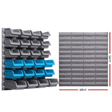 Wall-Mounted 44-Bin Storage Organizer Rack by Giantz - Front View