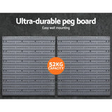 Wall-Mounted 44-Bin Storage Organizer Rack by Giantz - Top-Down View
