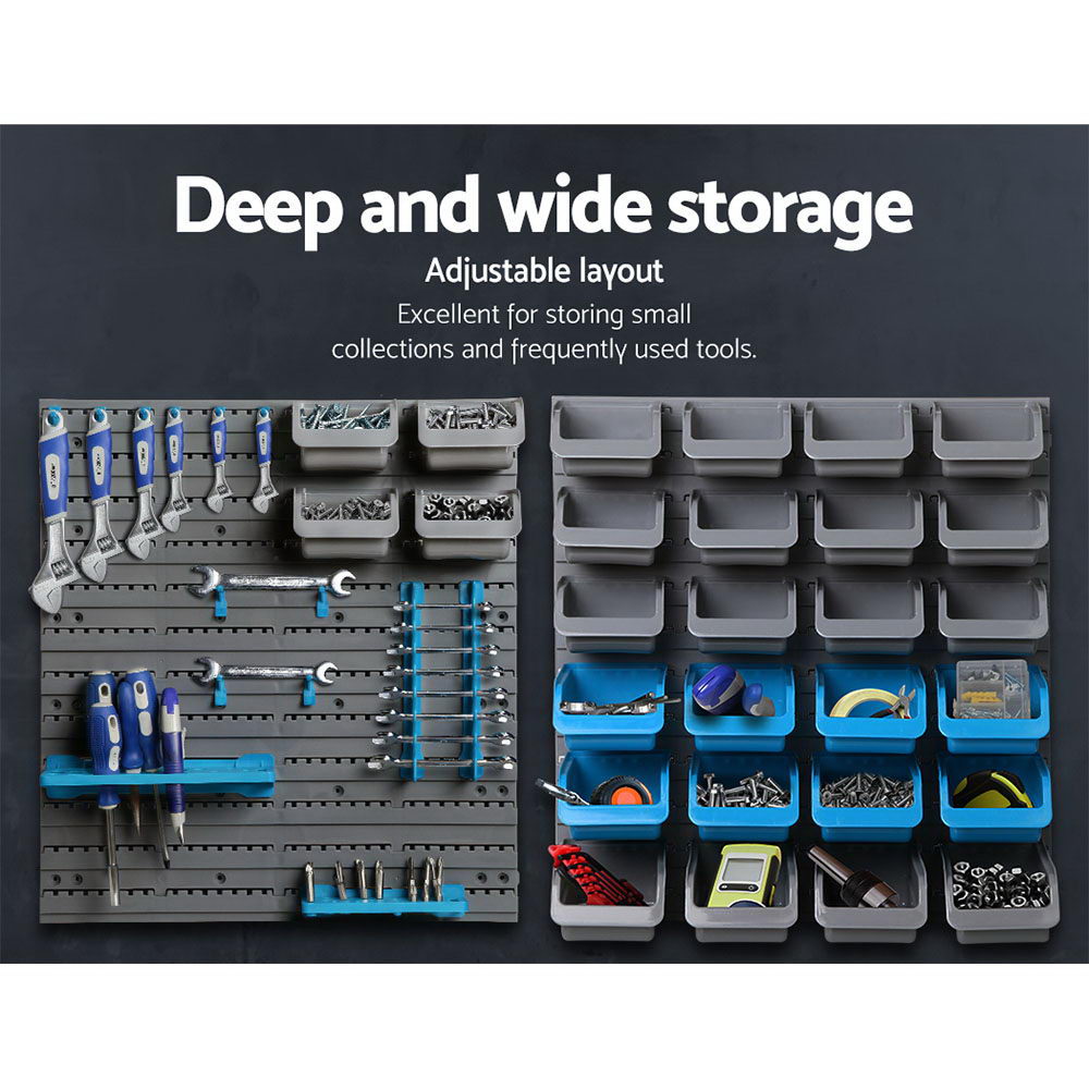 Wall-Mounted 44-Bin Storage Organizer Rack by Giantz