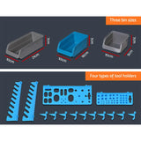 Wall-Mounted 44-Bin Storage Organizer Rack by Giantz - Rear View