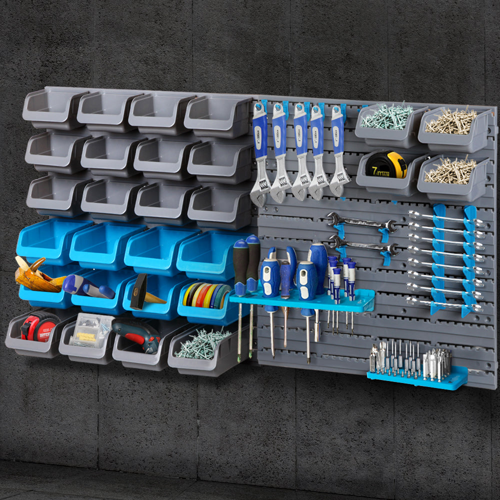 Wall-Mounted 44-Bin Storage Organizer Rack by Giantz