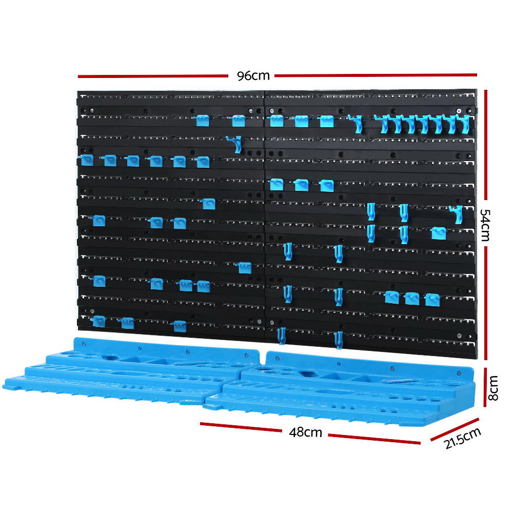 Giantz Tool Organizer Rack with Peg Boards and Removable Holders for Garage Storage