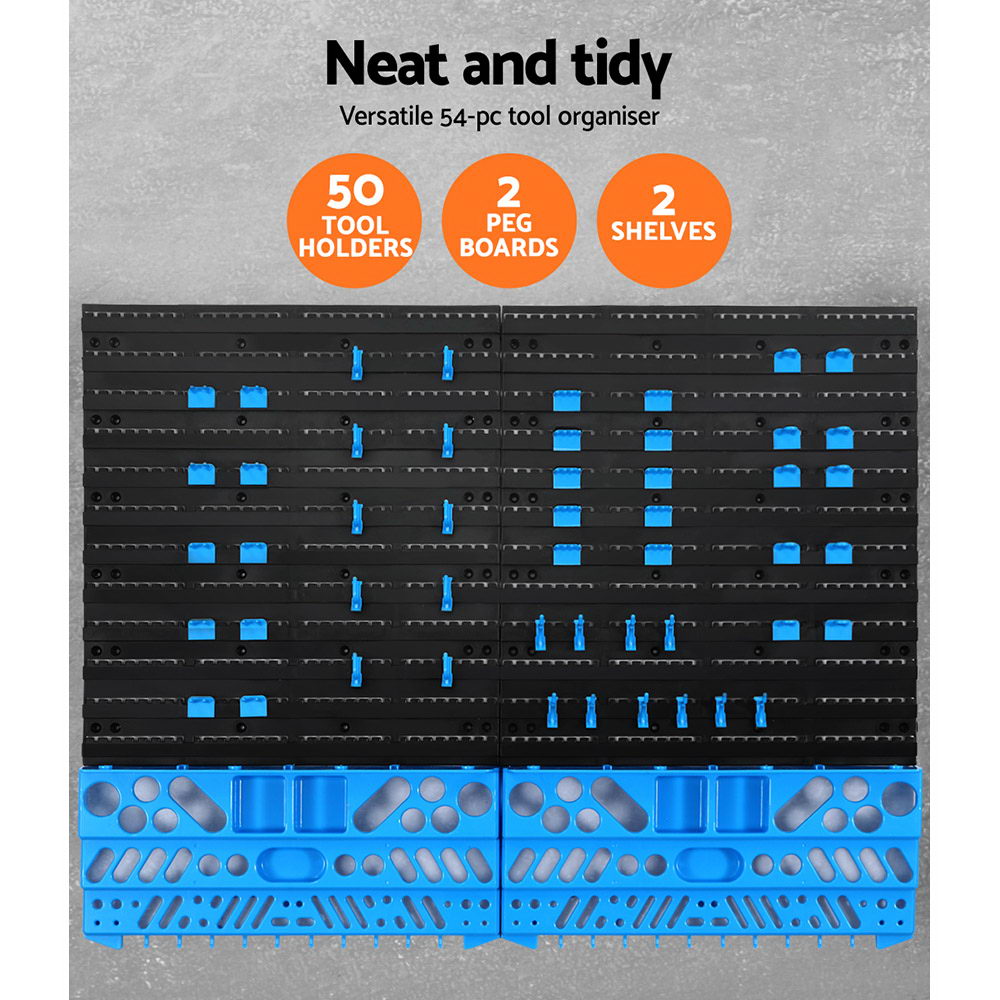 Giantz Tool Organizer Rack with Peg Boards and Removable Holders for Garage Storage