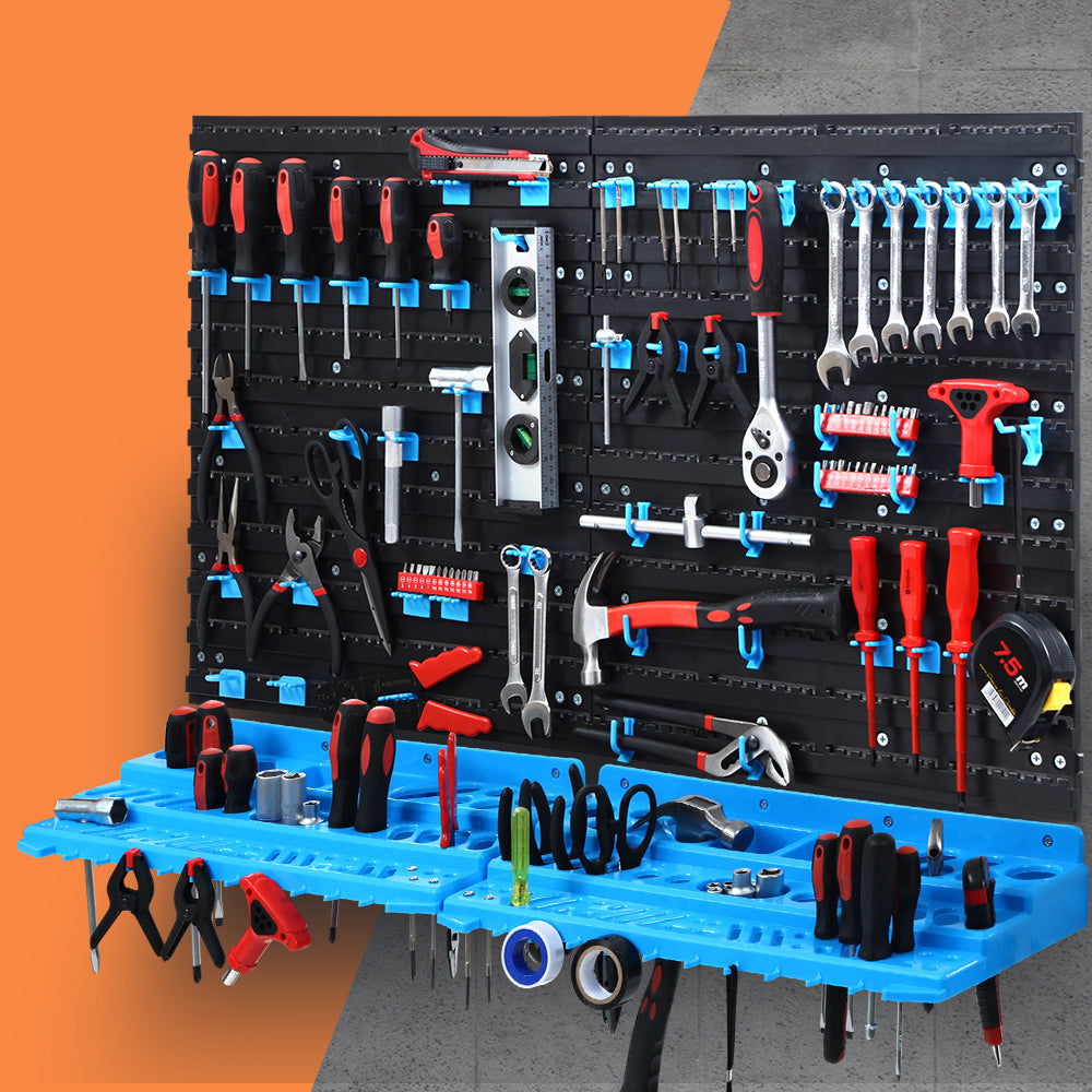 Giantz Tool Organizer Rack with Peg Boards and Removable Holders for Garage Storage