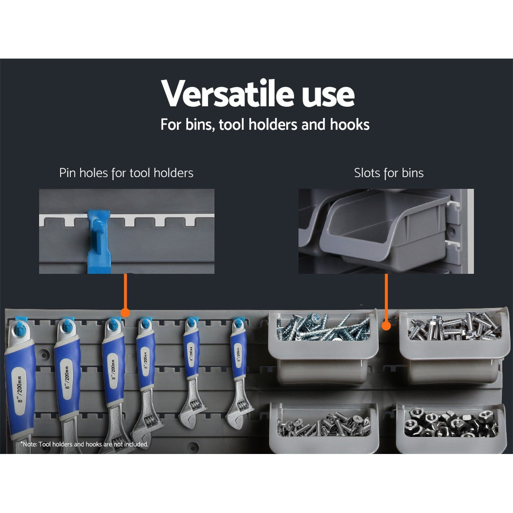 Versatile 48-Bin Wall-Mounted Storage Organizer for Tools and Accessories