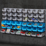 Versatile 48-Bin Wall-Mounted Storage Organizer for Tools and Accessories - Close-Up Angle