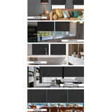 Sleek Dark Grey Blockout Roller Shades - 0.9m x 2.1m Privacy Solution - Rear View