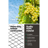 Heavy-Duty Black Nylon Bird Netting - 10m x 20m Anti-Bird Solution - Top-Down View