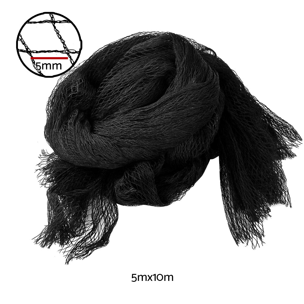 Premium Heavy-Duty Bird Netting for Fruit Protection - 5m x 10m, 5mm Mesh, UV-Resistant Black