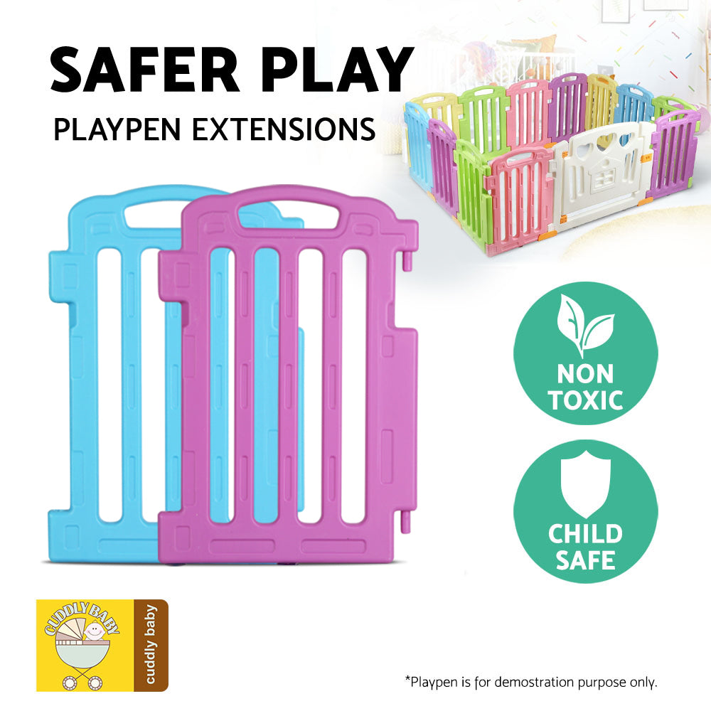 Cuddly Baby Playpen Expansion Panels - 2 Piece Set for Safe Play Areas