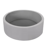 Keezi Kids Ball Pit 90x30cm Ocean Foam Play Pool Barrier Toys Children Grey - Side View