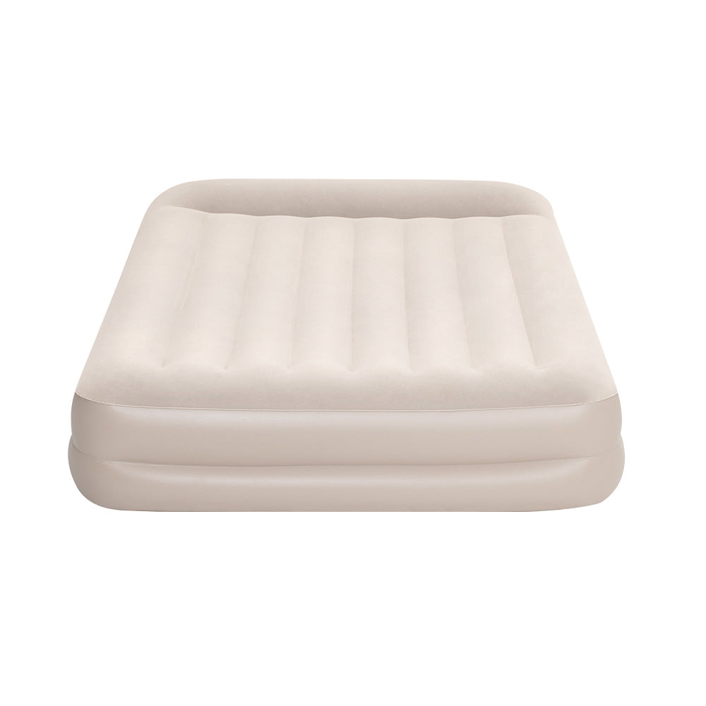 Bestway Queen Size Inflatable Air Mattress with Built-in Pump for Camping and Home Use