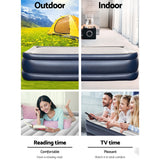 Bestway Queen Size Inflatable Air Mattress with Built-in Pump and Carry Bag - Rear View