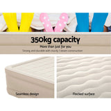 Queen Size Inflatable Air Mattress with Built-in Pump for Camping and Home Use - Close-Up Angle