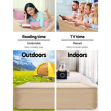 Bestway Queen Size Inflatable Air Mattress with Built-in AC Pump and USB Charging Port - Top-Down View