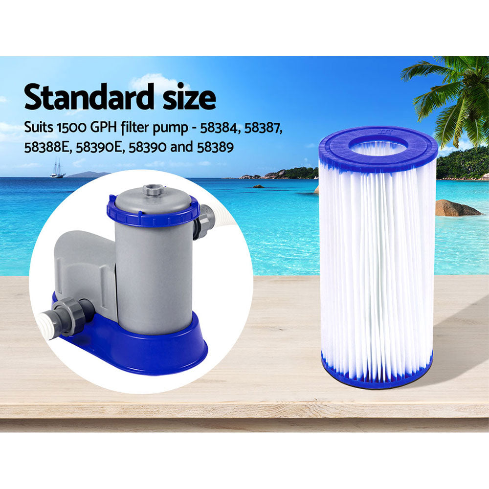Bestway 12-Pack Replacement Filter Cartridge for 1500 GPH Above Ground Pool Pumps