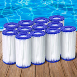 Bestway 12-Pack Replacement Filter Cartridge for 1500 GPH Above Ground Pool Pumps - Low Angle