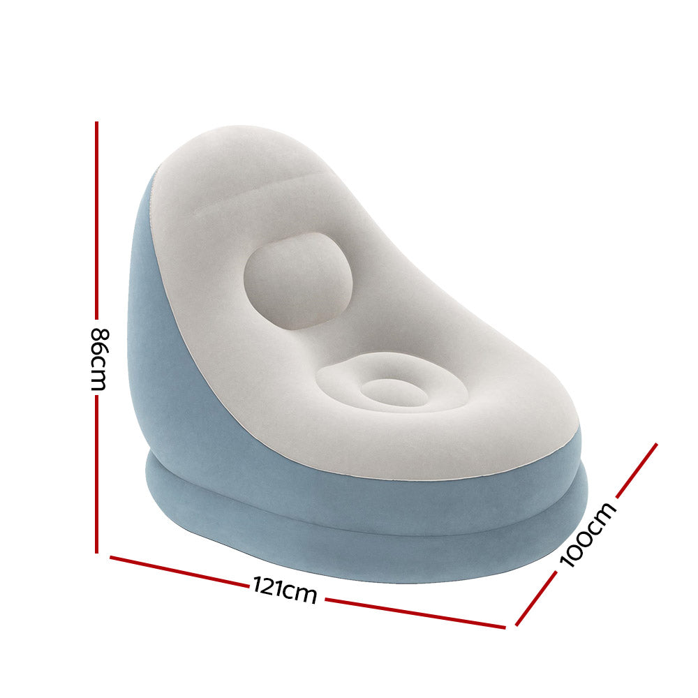 Bestway Inflatable Lounge Chair with Footrest - Comfortable Blow-Up Sofa for Home & Outdoors