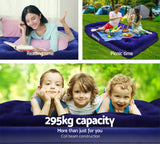 Bestway Double Air Mattress with Built-in Pillow - Navy Blue - Rear View