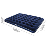 Bestway Durable Queen Size Inflatable Air Mattress - Navy Blue - Front View