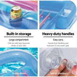 Bestway Pool Float Inflatable Lounge Seat Pillow Bed Cup Holder - Rear View