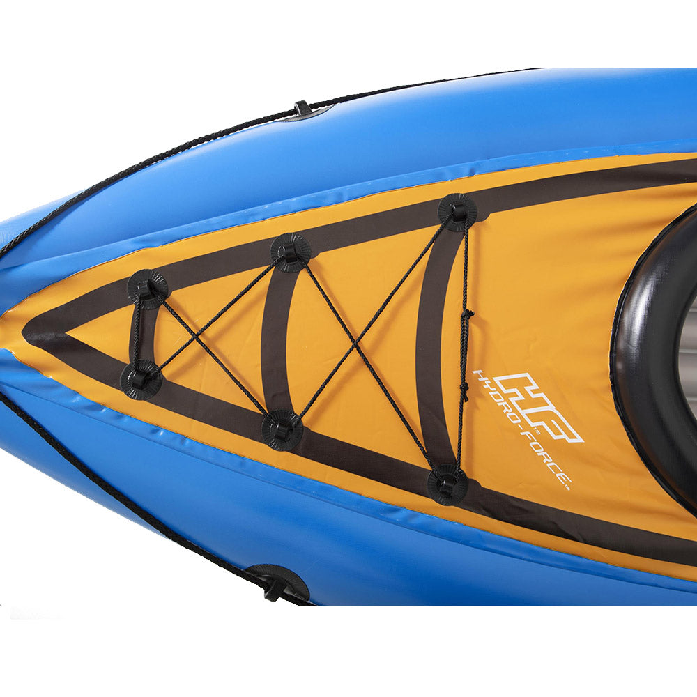 Bestway Hydro Force Inflatable Fishing Kayak - 275cm x 81cm Raft Canoe for Easy Transport