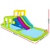 H2OGO! Ultimate Inflatable Splash Course Water Park with Dual Slides and Obstacle Challenges - Front View