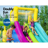 H2OGO! Ultimate Inflatable Splash Course Water Park with Dual Slides and Obstacle Challenges - Rear View